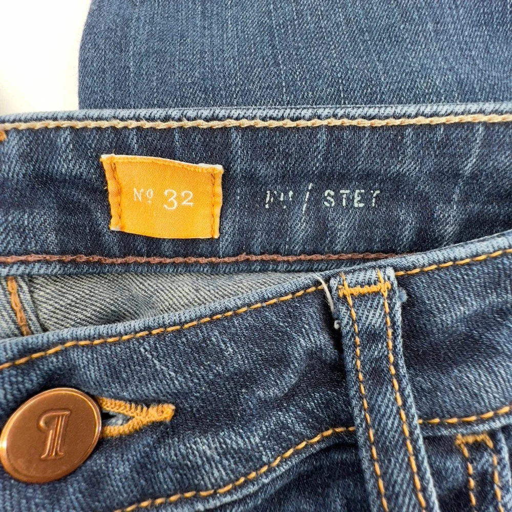 Anthropologie Pilcro Women 32 Stet Mid-Rise Skinny Ankle Jeans Medium Wash Denim